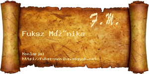 Fuksz Mónika névjegykártya